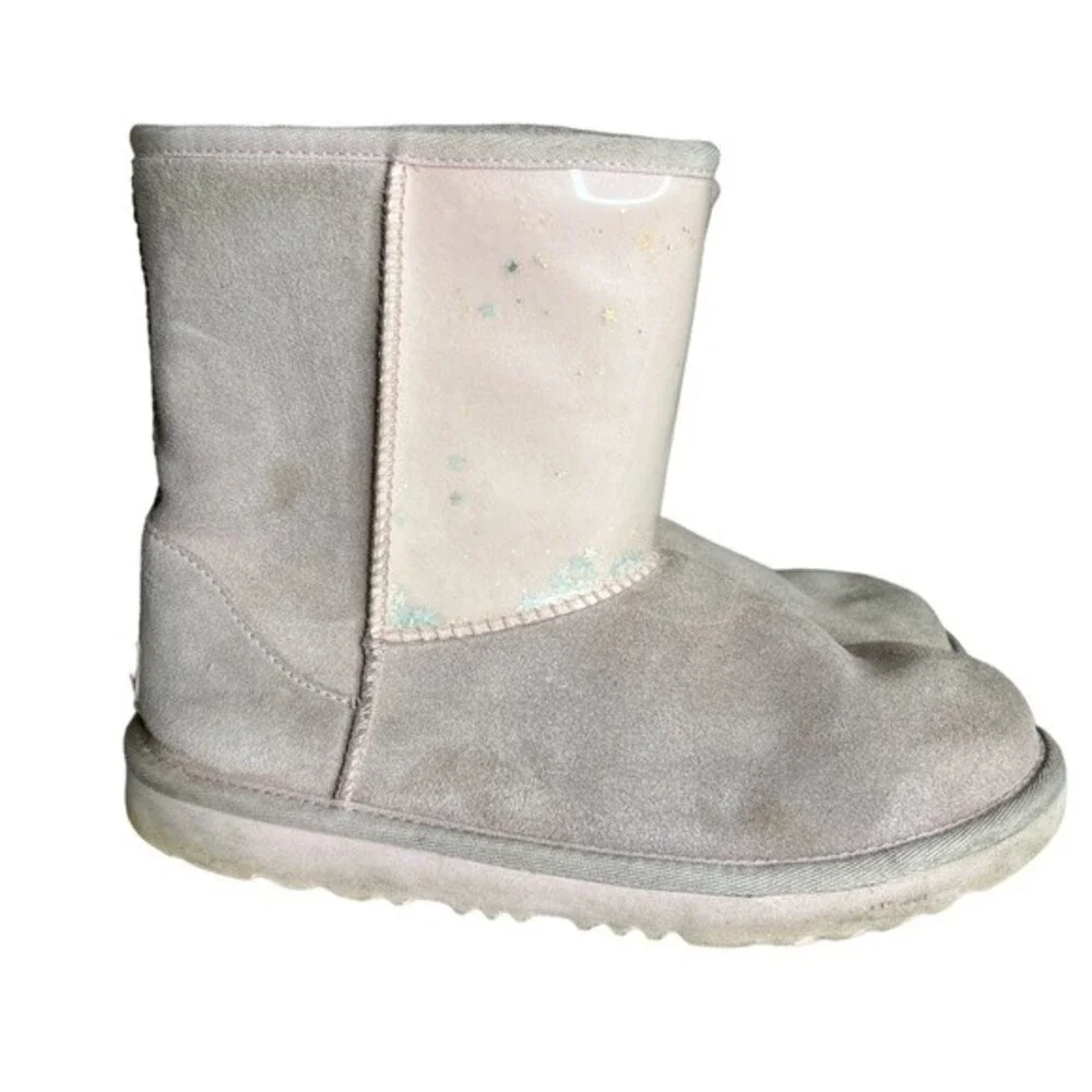 Toddler UGG Kids Classic II Clear Glitter Size 6